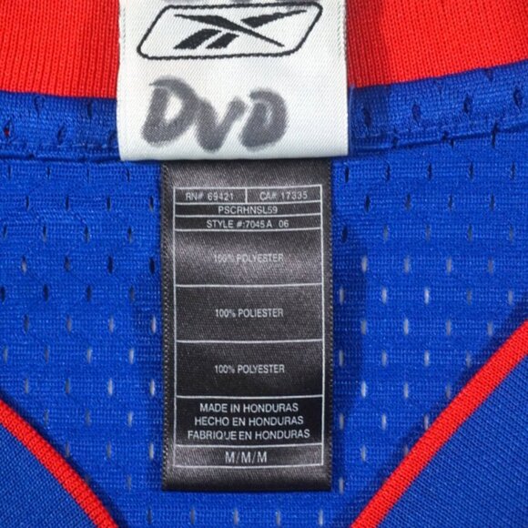 Big Ben Wallace DETROIT PISTONS Stitched Vintage Reebok Jersey Size Men's Medium - Picture 7 of 11